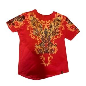MEN'S GEORGE V AVENUE PARIS RHINESTONE EMBLEM EAGLE T SHIRT CREWNECK SIZE SMALL